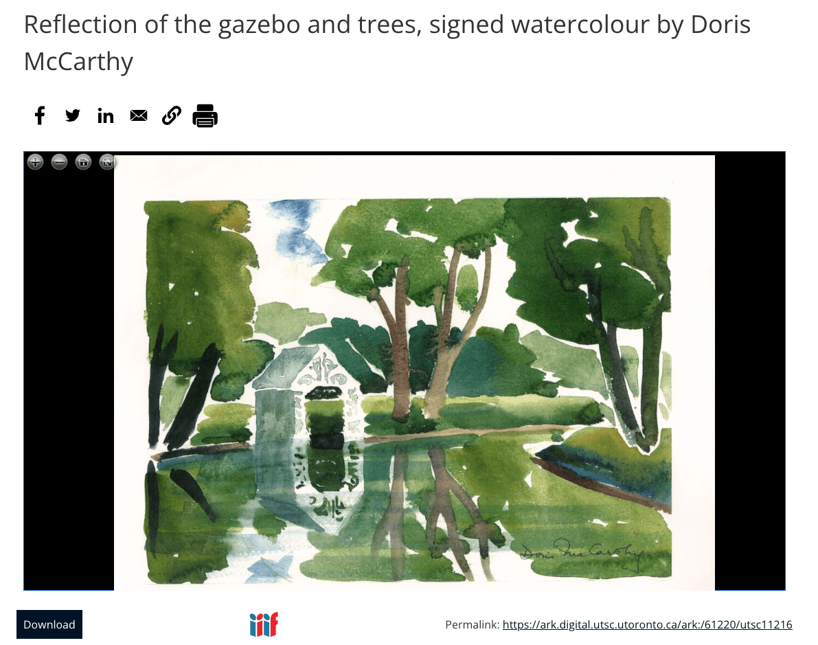 McCarthy’s “Reflection of the gazebo and trees,” available at ARK:  (also )